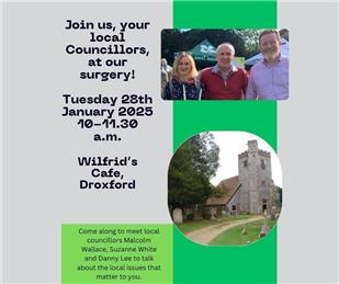 Local Councillor Surgery - 28th January 10am